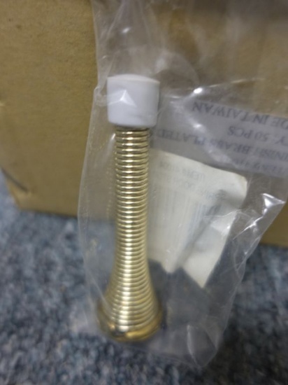 (200) BRASS PLATED SPRING TYPE DOOR STOPS
