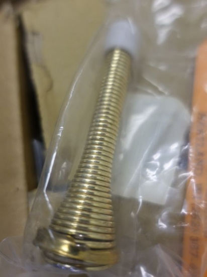(200) BRASS PLATED SPRING TYPE DOOR STOPS