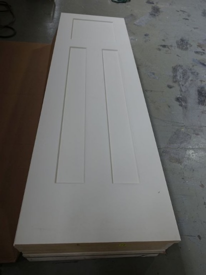 (6) THREE PANEL DOOR SLABS, H/C,  24" x 80"