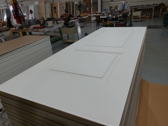 STACK OF (31) JELD-WEN RAISED PANEL DOOR SLABS, H/C,