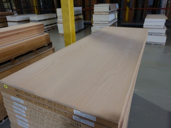 STACK OF (34) OAK HOLLOW CORE DOORS, 27 7/8" x 80",