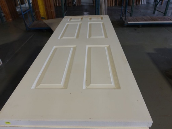 STACK OF (16) SOLID CORE SIX PANEL DOORS,