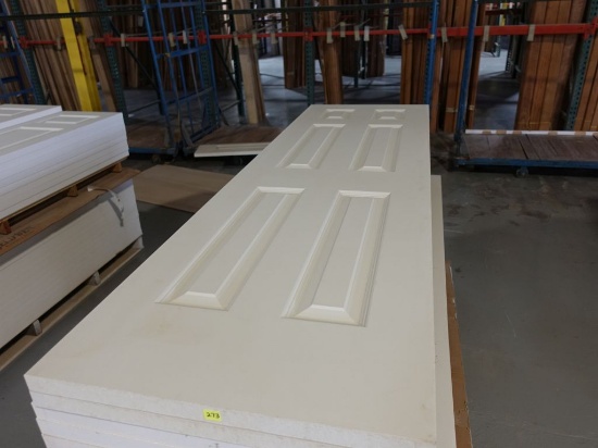 STACK OF (17) JELD-WEN RAISED PANEL DOORS,
