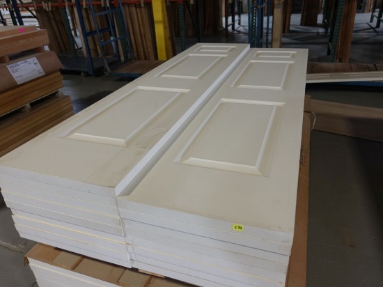 STACK OF (31) JELD-WEN RAISED PANEL DOORS,