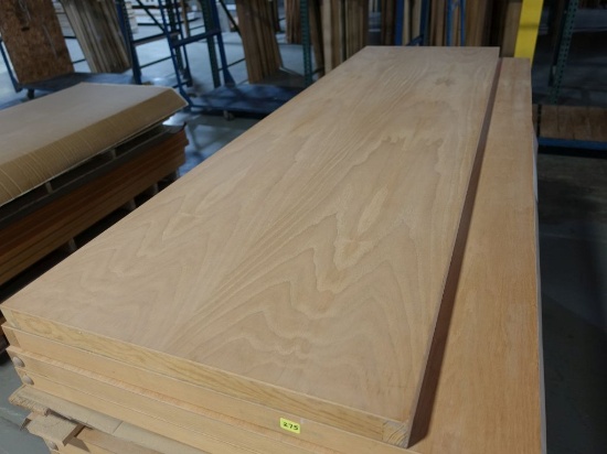 STACK OF (19) SOLID CORE OAK DOOR SLABS,