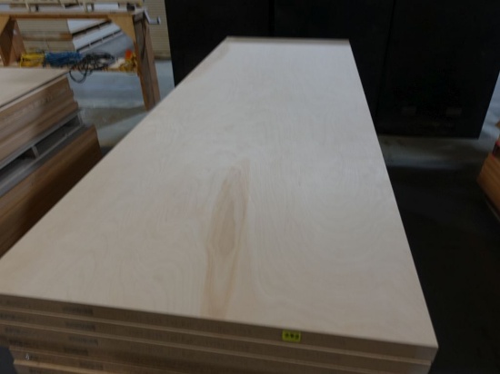 STACK OF (19) ASSORTED BIRCH DOOR SLABS, S/C,