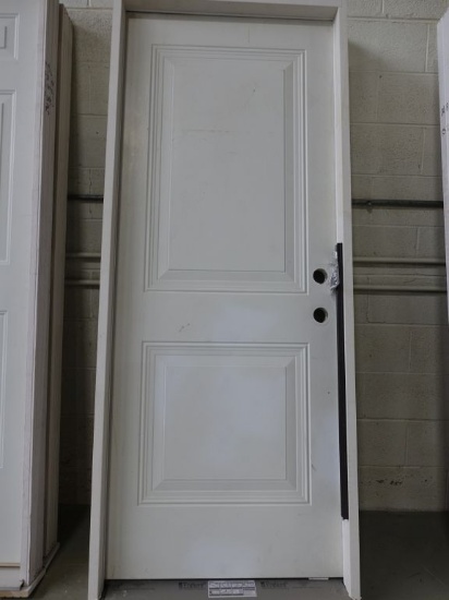 (2) STEEL PREHUNG EXTERIOR DOORS,