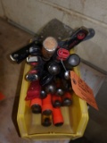 BIN OF CHISELS AND SCRAPERS