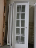 (3) ASSORTED PINE DOORS WITH WINDOW LITES, PREHUNG,