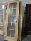(5) ASSORTED PREHUNG PINE DOORS WITH WINDOW LITES,