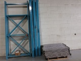 DISASSEMBLED PALLET RACKING, (2) UPRIGHTS 4'W x 10'H