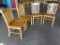 (4) ALL WOOD DINING CHAIRS, SEAT, BACK AND FRAME ARE