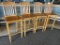 (4) ALL WOOD BAR CHAIRS, SEAT, BACK AND FRAME ARE