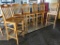 (6) ALL WOOD BAR CHAIRS, SEAT, BACK AND FRAME ARE