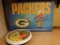 GREEN BAY PACKERS/LITE BEER CANVAS AND CLOCK