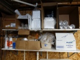CONTENTS ON THESE TWO SHELVES, ASSORTED PLASTIC PRODUCTS