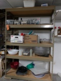 METAL SHELVING UNIT WITH CONTENTS, ASSORTED