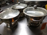 (3) ROUND CHAFING DISHES