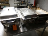 (2) RECTANGULAR CHAFING DISHES WITH LIDS AND INSERTS
