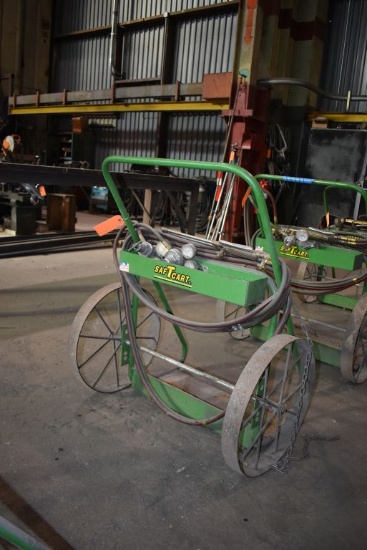 SAF-T-CART ACETYLENE CART WITH HOSE, GAUGES AND TORCH