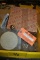 BIN OF LOCKS, SUCTION CUPS AND MISC. HARDWARE
