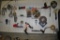 CONTENTS ON THIS SECTION OF PEGBOARD, SPRAY GUNS,