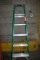 KELLER 6' FIBERGLASS STEP LADDER, GREEN