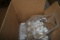 BOX OF SMALL PLASTIC BOTTLES
