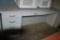 GRAY FORMICA CABINET WITH FIVE DRAWERS,