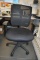 BLACK DESK CHAIR, PADDED SEAT, MESH BACK