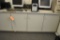 GRAY LAMINATE CABINET WITH FOUR DOORS, NO CONTENTS