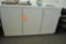 GRAY LAMINATE CABINET WITH THREE DOORS, NO CONTENTS
