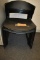 (6) MATCHING BLACK STACKABLE CHAIRS, PLASTIC SEAT