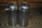 (2) TRASH CANS WITH DOME LIDS