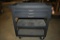 METAL SHOP CART WITH THREE DRAWERS AND TWO LOWER SHELVES