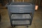 METAL SHOP CART WITH THREE DRAWERS AND TWO LOWER SHELVES