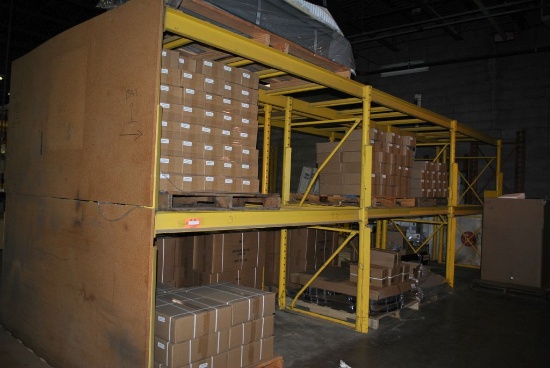 (3) SECTIONS OF HEAVY DUTY TUBULAR TYPE PALLET RACKING,