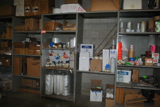 (5) HEAVY DUTY 3'W x 7' HIGH METAL SHELVING UNITS