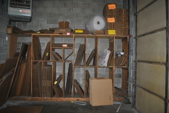 WOODEN CUBBIE TYPE SHELVING UNIT WITH