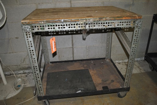 METAL SHOP CART WITH LOWER SHELF, 25" x 37"