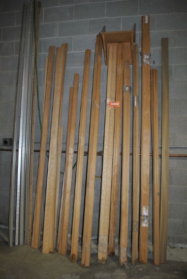 ASSORTED TRIM PIECES, SOME EMBOSSED, UP TO 10' LONG