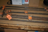 (6) ASSORTED BAR AND PIPE CLAMPS UP TO 4' LONG