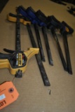 (6) QUICK GRIP CLAMPS, UP TO 18