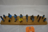 WOOD BLOCK WITH LARGE ASSORTMENT OF ROUTER BITS