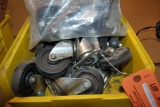 BIN OF CASTERS, MOSTLY 3