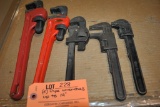 (5) PIPE WRENCHES, UP TO 14