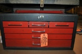 BENCH TOP SIX DRAWER TOOLBOX WITH LIFT TOP, EMPTY