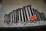 ASSORTED COMBINATION WRENCHES - METRIC AND STANDARD