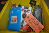BIN WITH ASSORTMENT OF DRILL BITS, FORSTNER BIT, ETC.