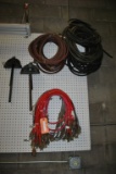 ASSORTMENT OF SHORT EXTENSION CORDS, AIR HOSES AND